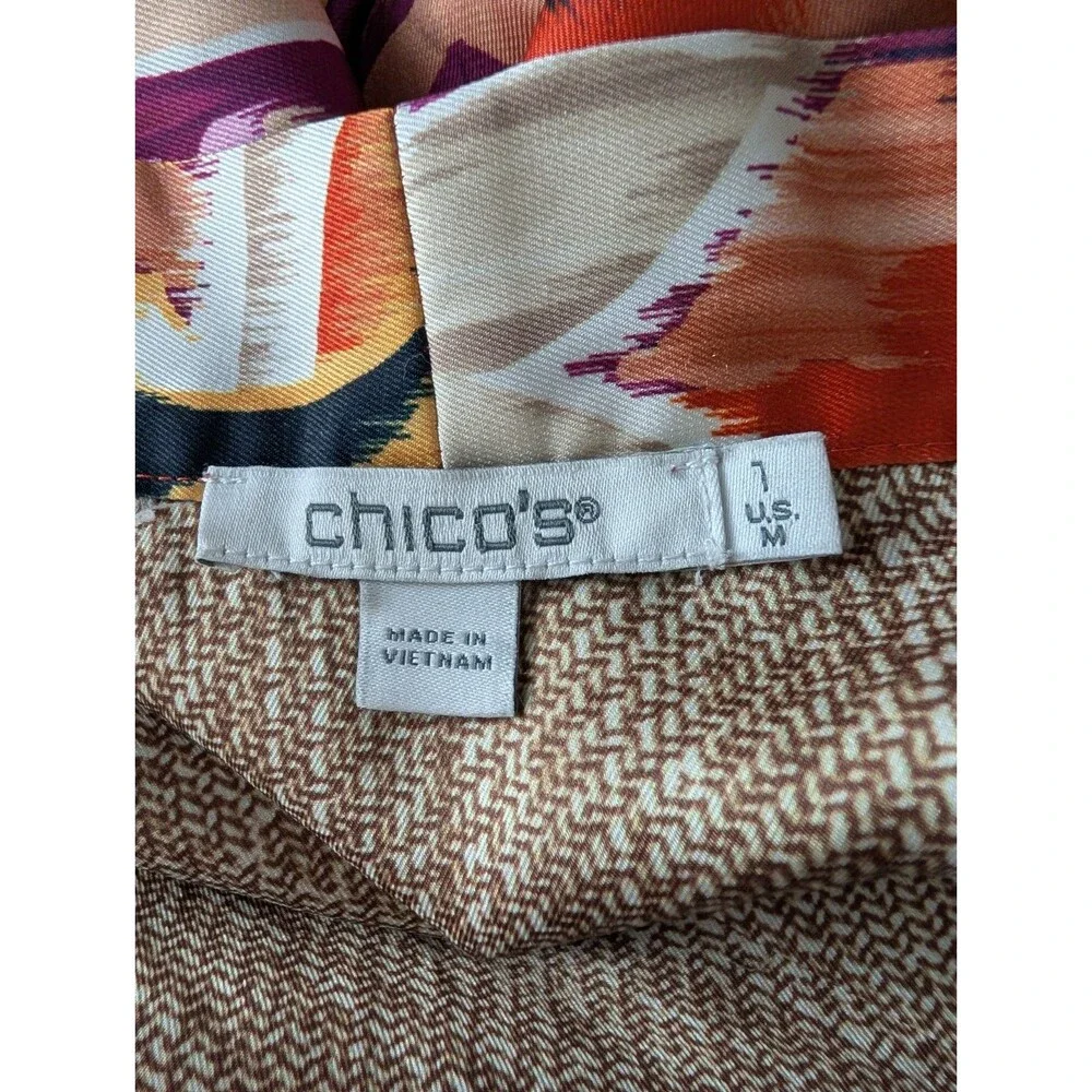 Chicos Satin Duster Kimono Cardigan Size 1 Medium